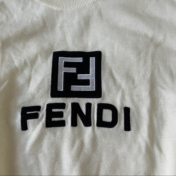 Vintage Fendi 100% Wool Short Sleeve Sweater - Picture 2 of 4